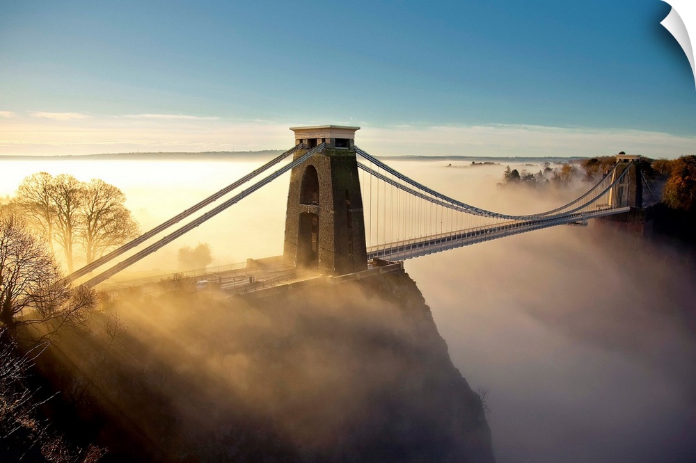 The Clifton Suspension Bridge, spanning the picturesque Avon Gorge, is the symbol of the city of Bristol.