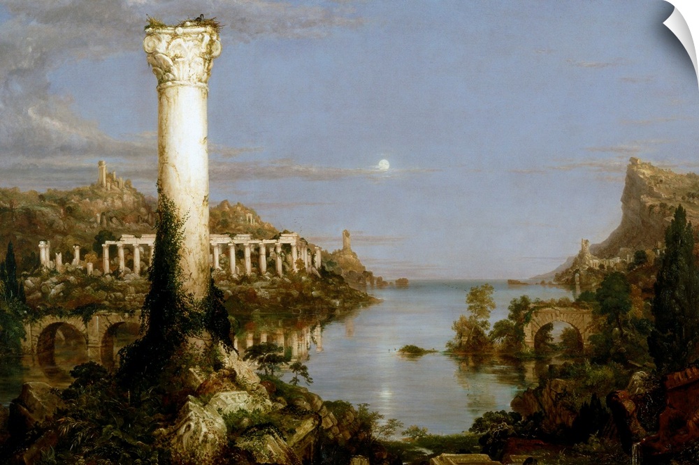 Thomas Cole (British, 1801-1848), The Course of Empire - Desolation, 1836, oil on canvas, 39.5  63.5 in, New York Historic...