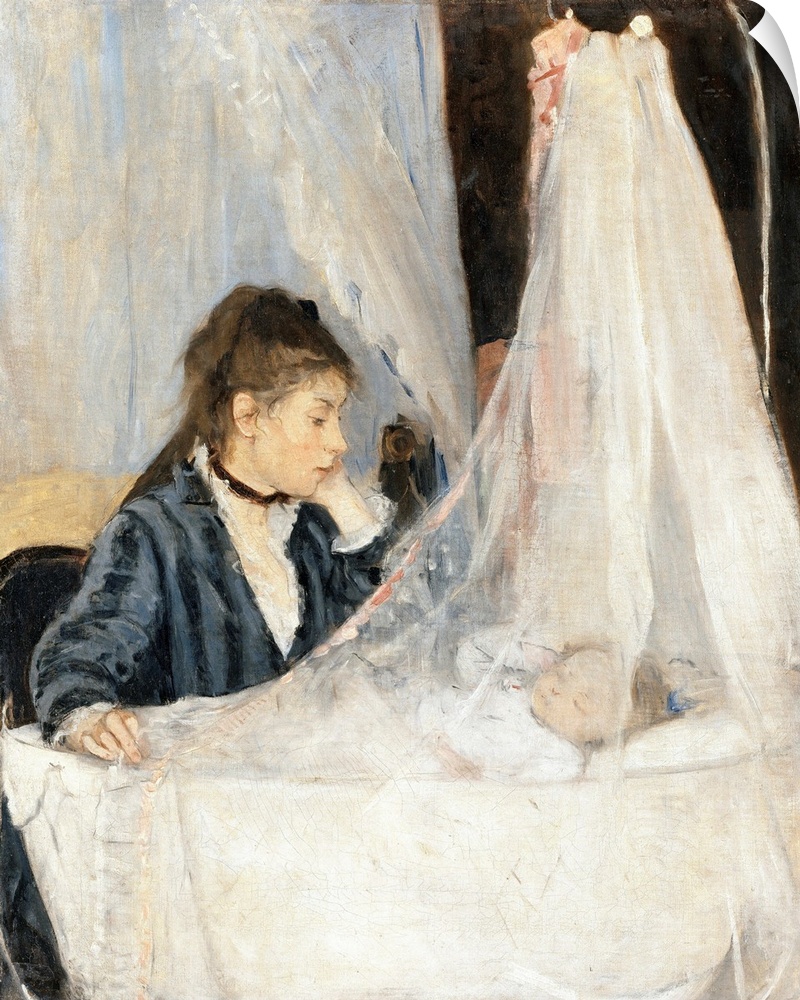 Berthe Morisot, The Cradle, oil on canvas, 1872, 56 x 46 cm (22 c 18.1 in), Musee d'Orsay, Paris.