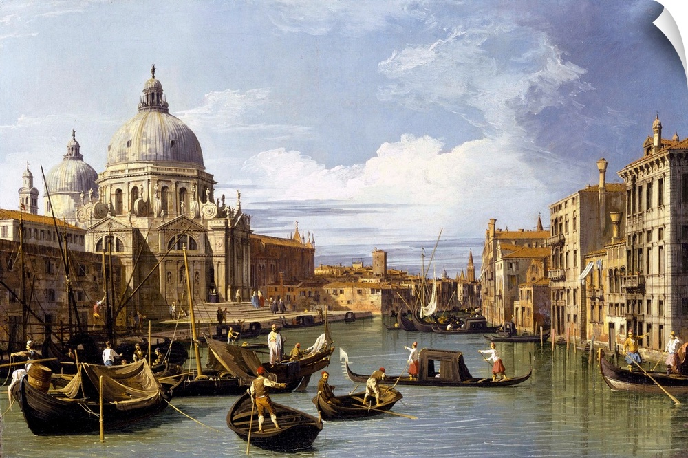 Canaletto (Italian, 1697-1768), The Entrance to the Grand Canal, Venice, c. 1730, oil on canvas, 68.6 x 91.8 cm (27 x 36.1...