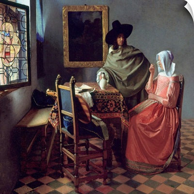 The Glass Of Wine By Johannes Vermeer