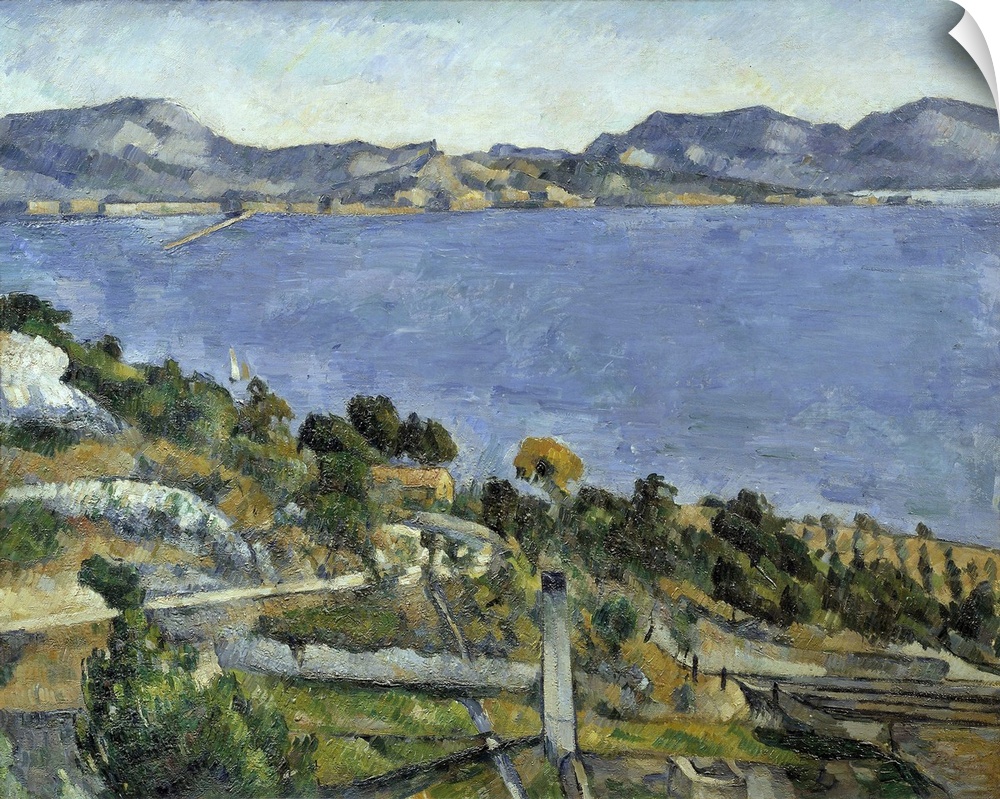 The Gulf of Marseille seen from L'Estaque. Painting by Paul Cezanne (1839-1906), 1878. Orsay Museum, Paris.