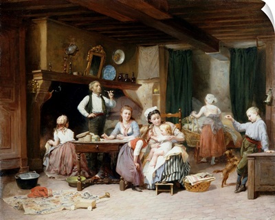 The Happy Family By Charles Auguste Romain Lobbedez