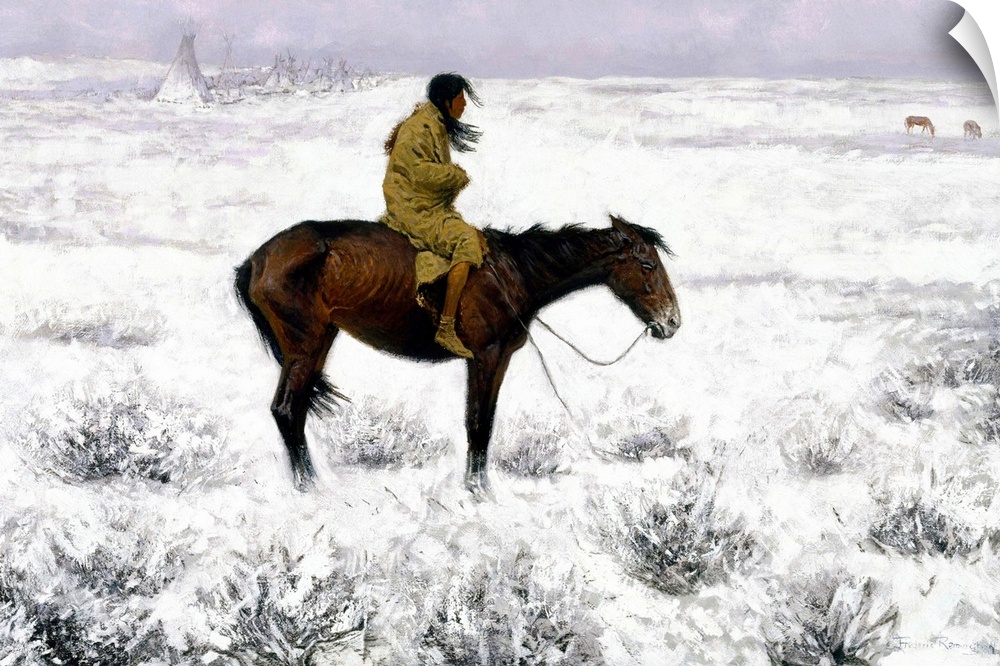 Frederic Remington (American, 1861-1909), The Herd Boy, 1900-10, oil on canvas, 68.9 x 114.9 cm (27.1 x 45.3 in), Museum o...