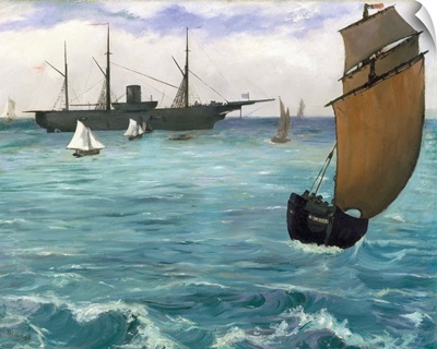 The 'Kearsarge' At Boulogne By Edouard Manet
