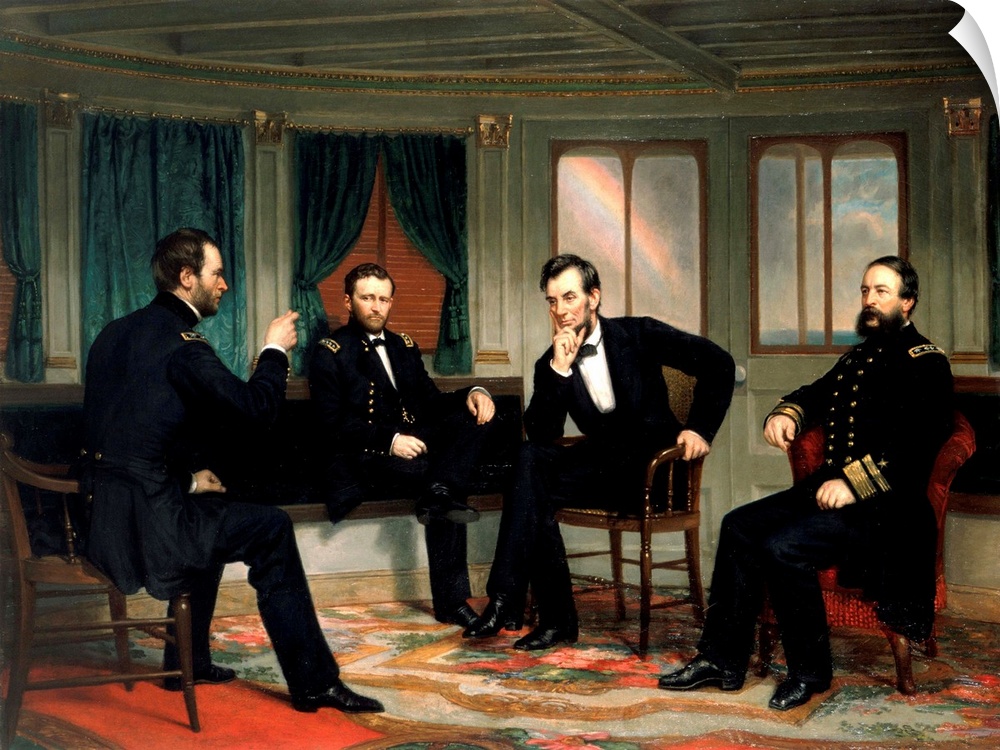 Circa 1868, oil on canvas, 119.7 x 159.1 cm (47.13 x 62.64 in). Located in the White House, Washington, DC, USA. Sherman, ...