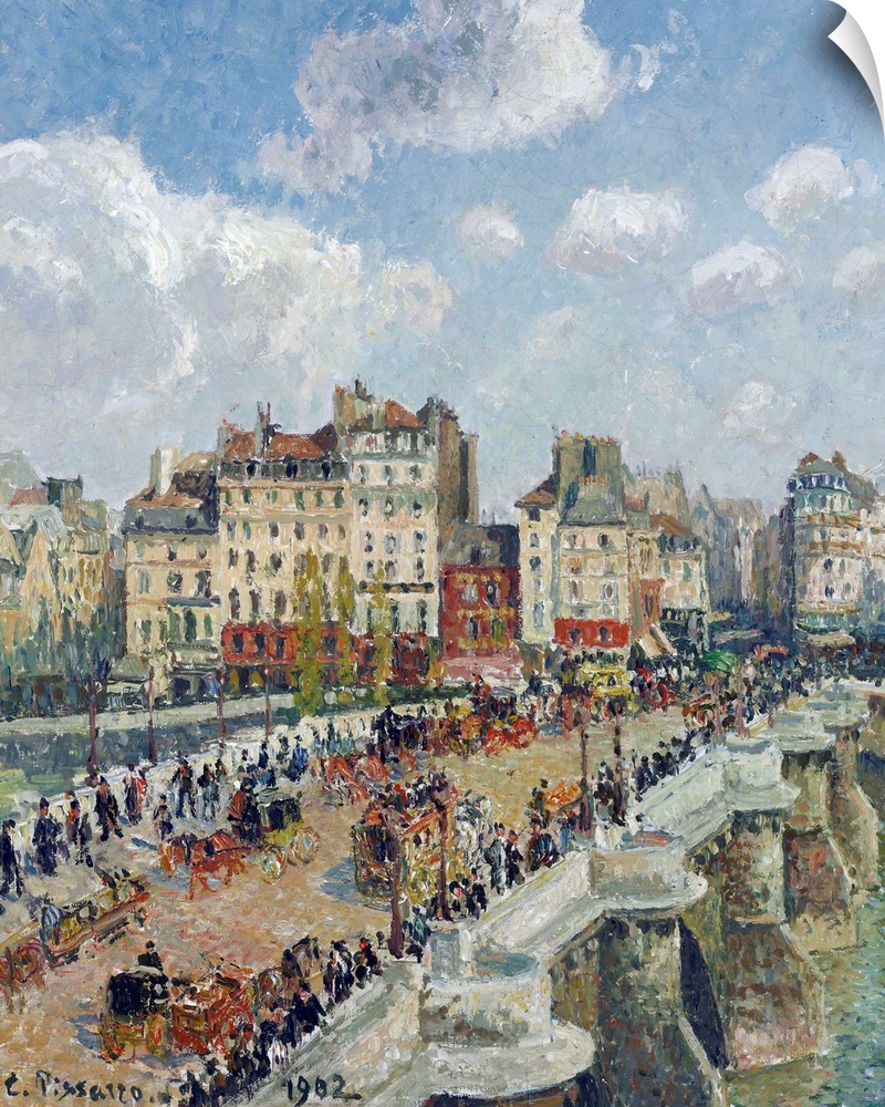 Camille Pissarro, The Pont-Neuf, Paris, 1902, oil on canvas, 55 x 46.5 cm (21.6 x 18.3 in), Museum of Fine Arts, Budapest,...