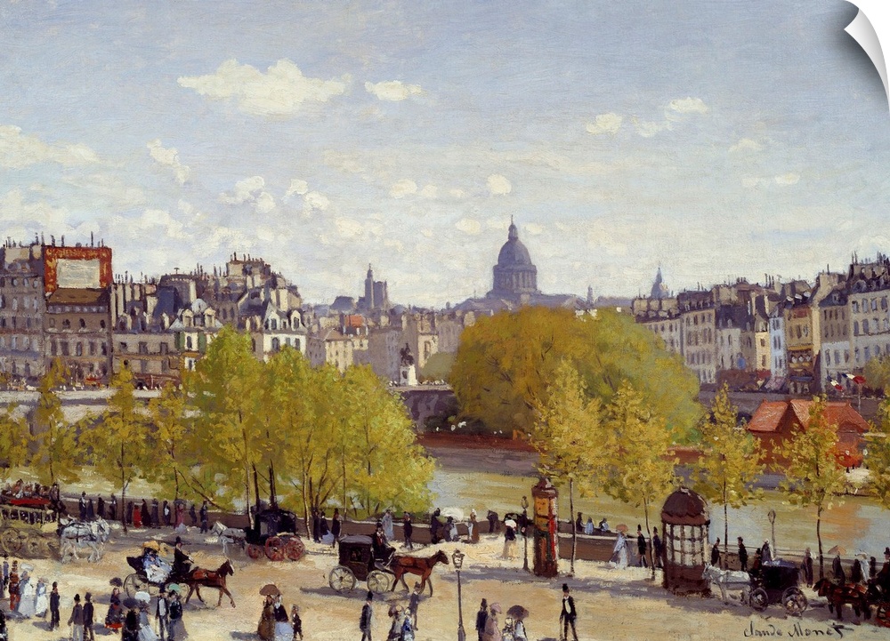 The Quai du Louvre in Paris, 1867. Painting by Claude Monet (1840-1926), 1867. Oil on canvas. 0,87 x 0,62 m. Gemeentemuseu...
