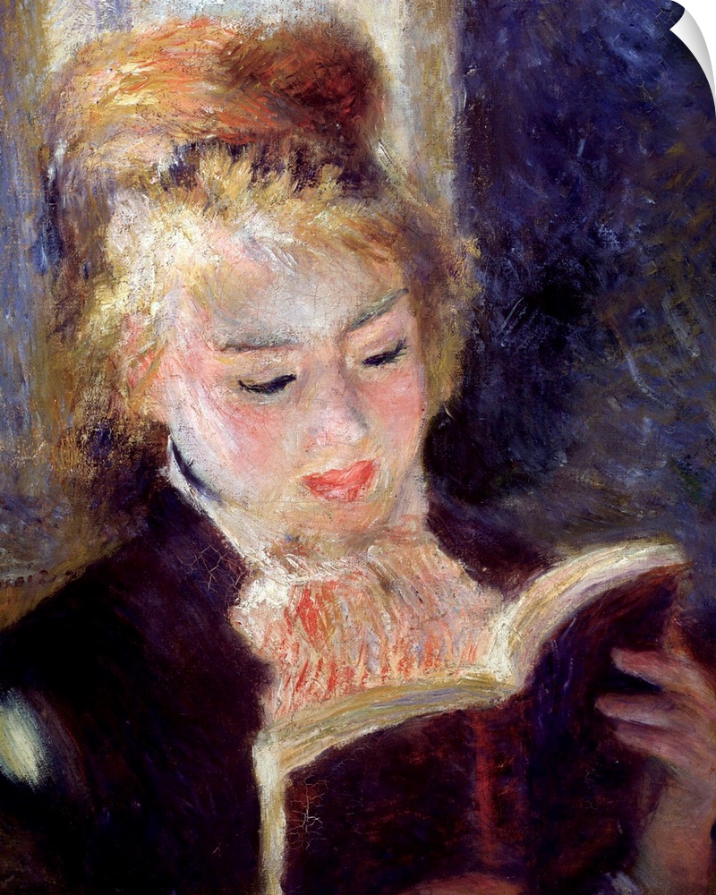 The reader - Painting by Pierre Auguste Renoir (1841-1919), oil on canvas, 1874-1876 (46x38,5 cm) - Musee d'Orsay, Paris, ...