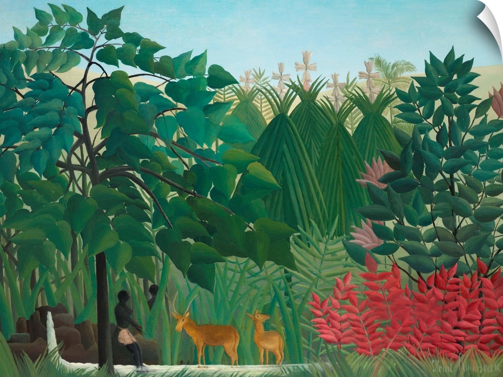 Henri Rousseau (French, 1844-1910), The Waterfall, 1910, oil on canvas, 116.2 x 150.2 cm (45.7 x 59.1 in), Art Institute o...