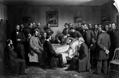 Title - Death Of Lincoln. Medium - Engraving Date- 1875