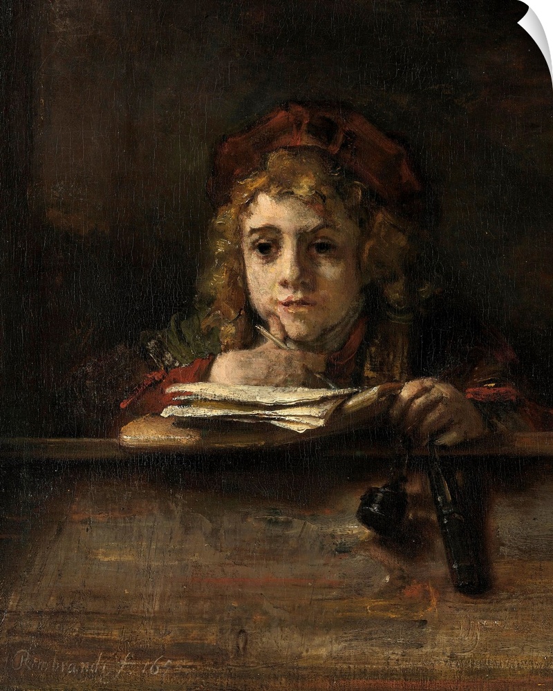 Rembrandt Harmenszoon van Rijn (Dutch, 1606-1669), Titus van Rijn, the Artist's Son, Reading, 70.5 x 64 cm (27.8 x 25.2 in...