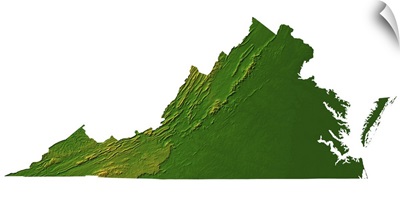 Topographic map of Virginia