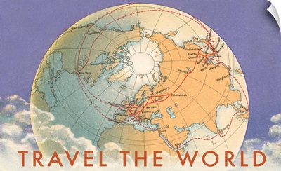 Travel the World, Globe with Routes