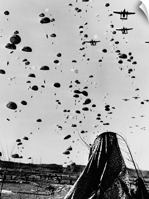 Troops Parachuting Into Korea
