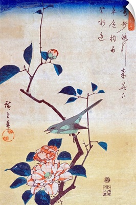 Tsubaki Ni Uguisu (Camellia And Bush Warbler) By Utagawa Hiroshige