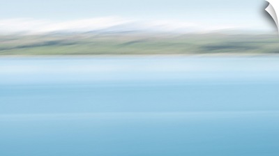 Turquoise Colours Of Lake Pukaki, Snow-Capped Mountains In The Distance, South Island