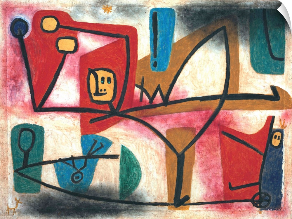 Paul Klee (Swiss, 1879-1940), Uebermut (Arrogance), 1939, oil on paper with jute, 101 x 130 cm, Zentrum Paul Klee, Bern.