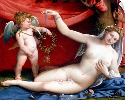 Venus And Cupid By Lorenzo Lotto