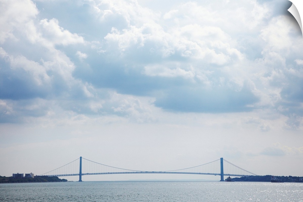 Verrazano Narrows Bridge shot from the Staten Island Ferry, heading towards Staten Island.