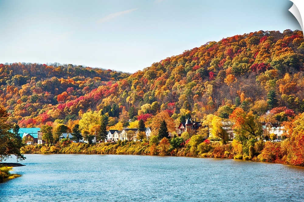 View Of Beautiful Autumn Landscape Of Warren, Pennsylvania