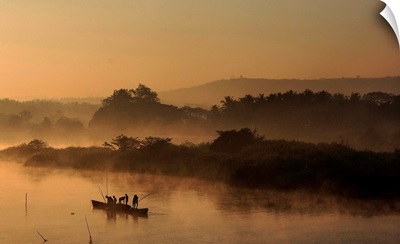 View of river in early morning at Karnataka, India