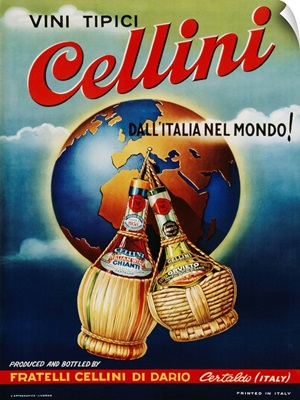 Vini Tipici Cellini Wine Advertisement Poster