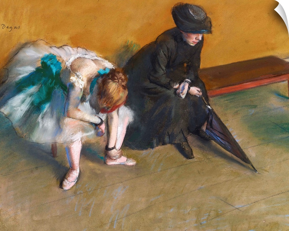 Edgar Degas (French, 1834-1917), Waiting, c. 1882, pastel on paper, 48.3 x 61 cm (19 x 24 in), J. Paul Getty Museum, Malib...