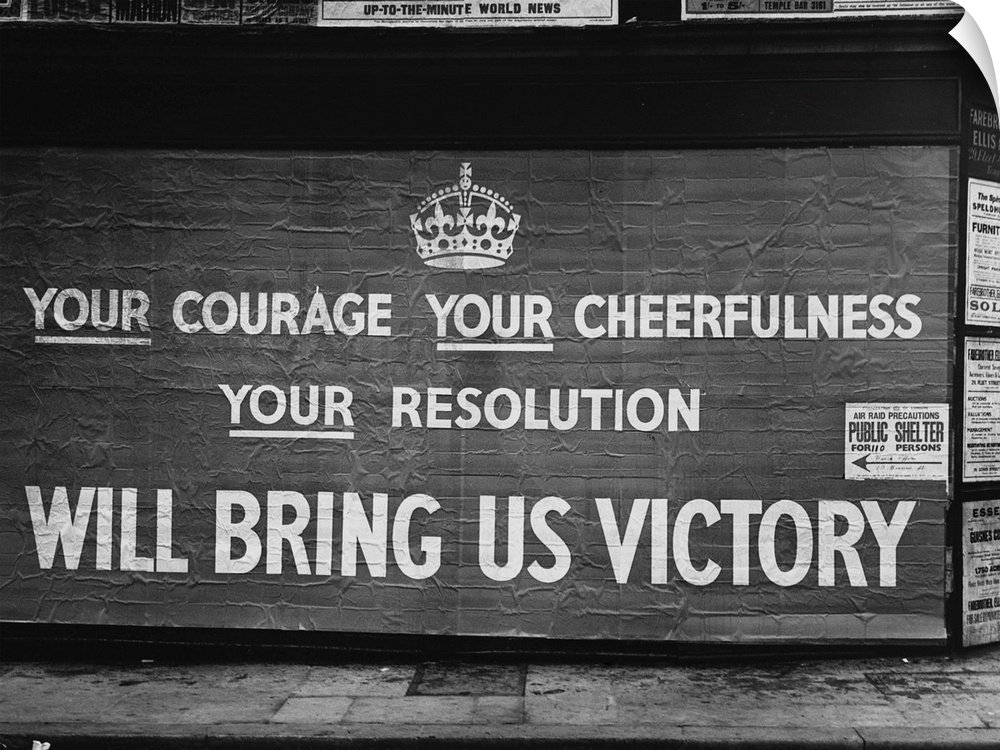 One of the many war time posters now making an appearance in the streets of London.