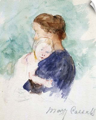 Watercolor Of Mother And Child By Mary Cassatt
