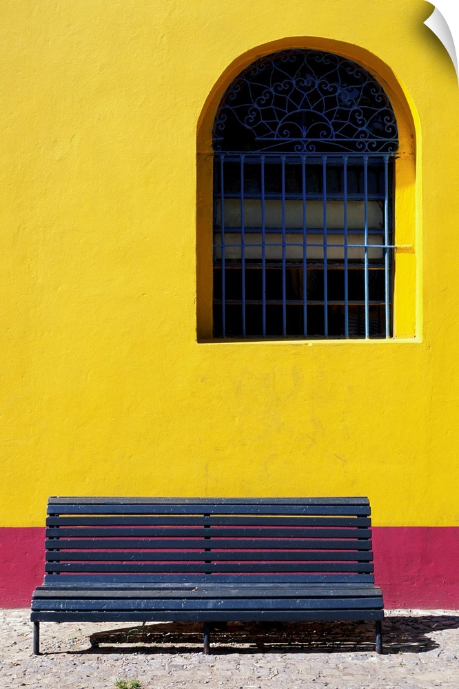 Window and bench, Buenos Aires, Argentina