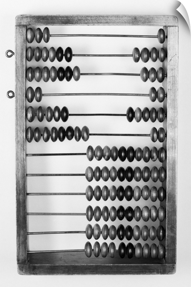 An antique wooden abacus.