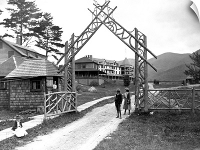 Wooden Gate At Resort