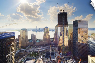 World Trade Center and New York Skyline
