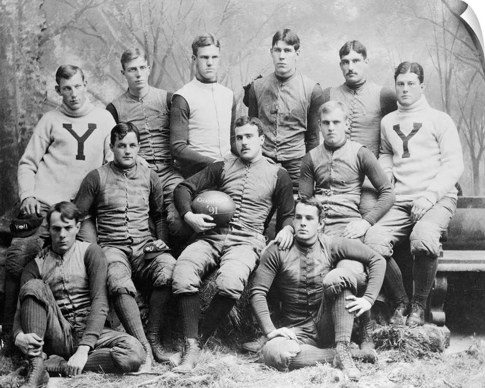 Yale football team of he 1890's in typical pose.