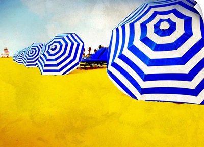 Beach Umbrellas Blue