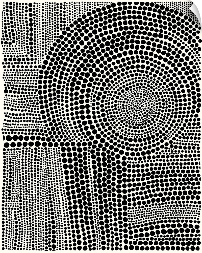 Contemporary abstract artwork of patterns created from dots.