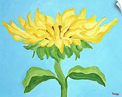 Sunflower on Blue