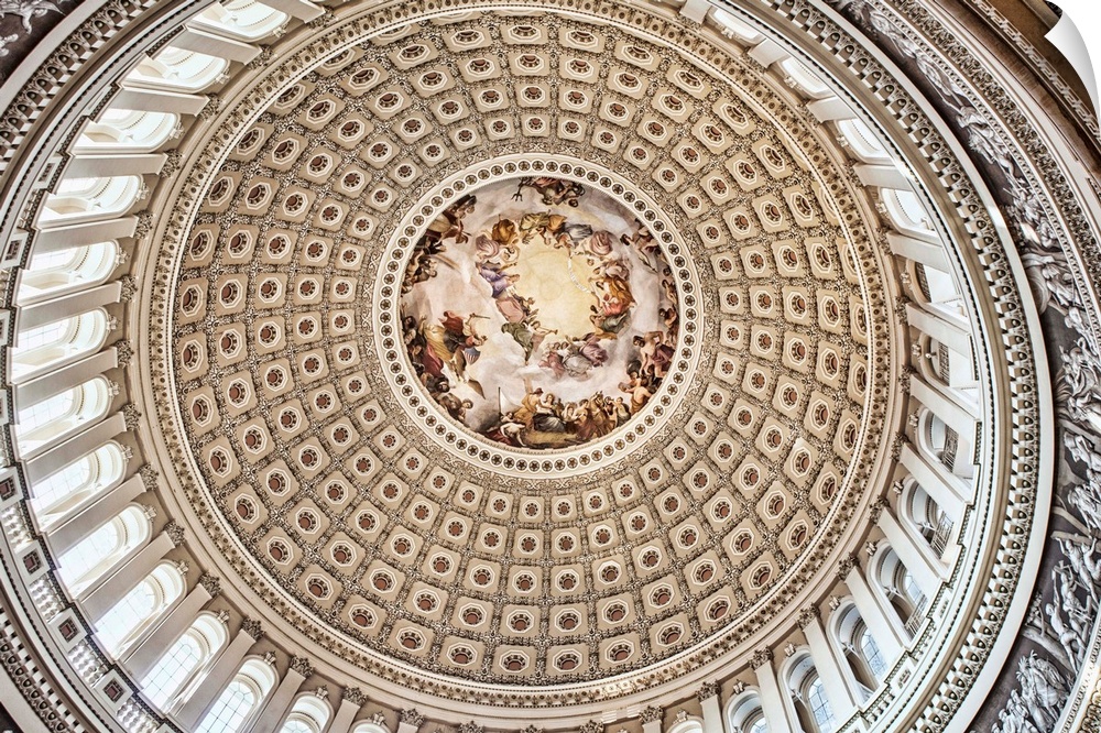 A photograph of the interior of the us capitol building.