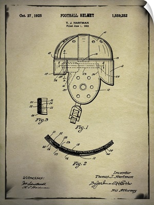 Vintage Football Helmet Patent Buff