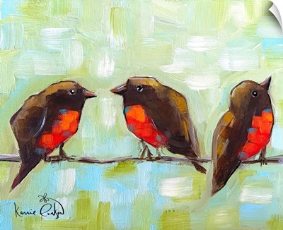 3 Robins On A Wire