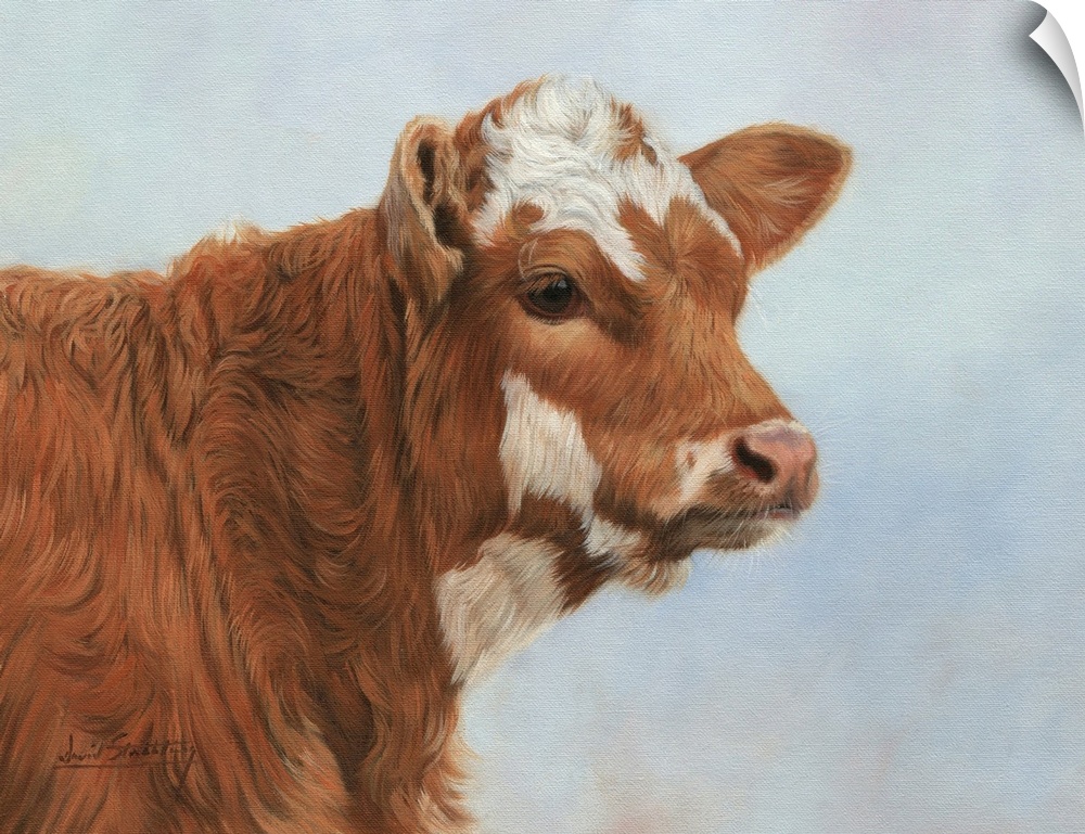 Brown Cow. Originally oil on canvas.