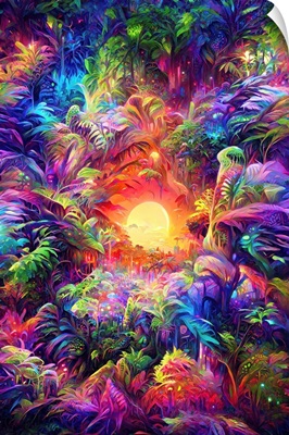 Psychedelic Jungle Sunset