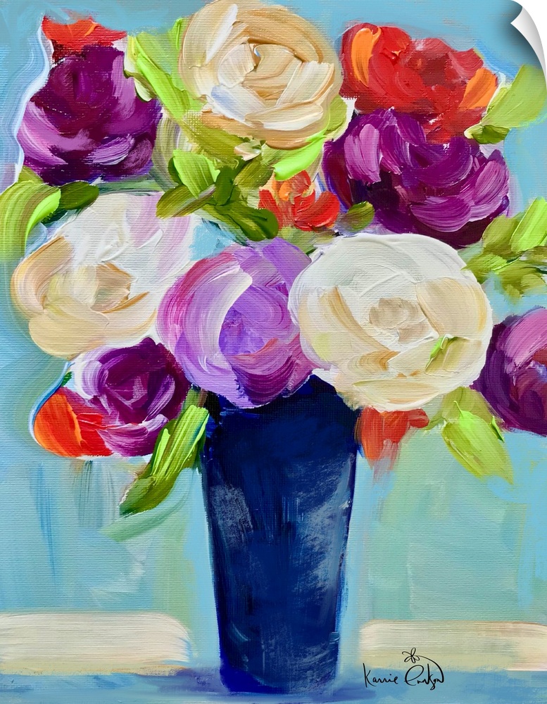 Roses In Prussian Blue