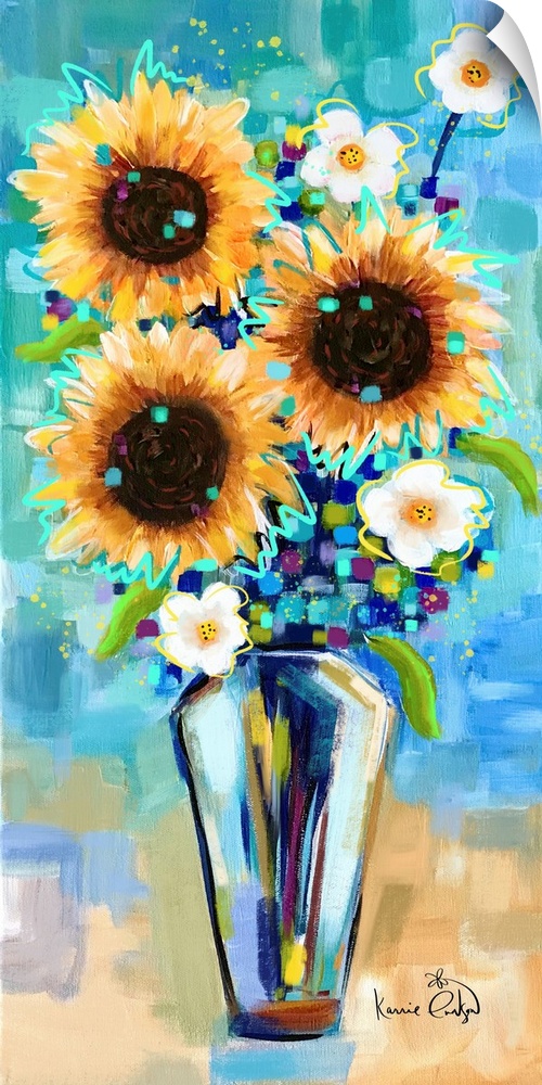 Sunflowers In Vase