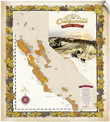 Along the California Wine Trail Map