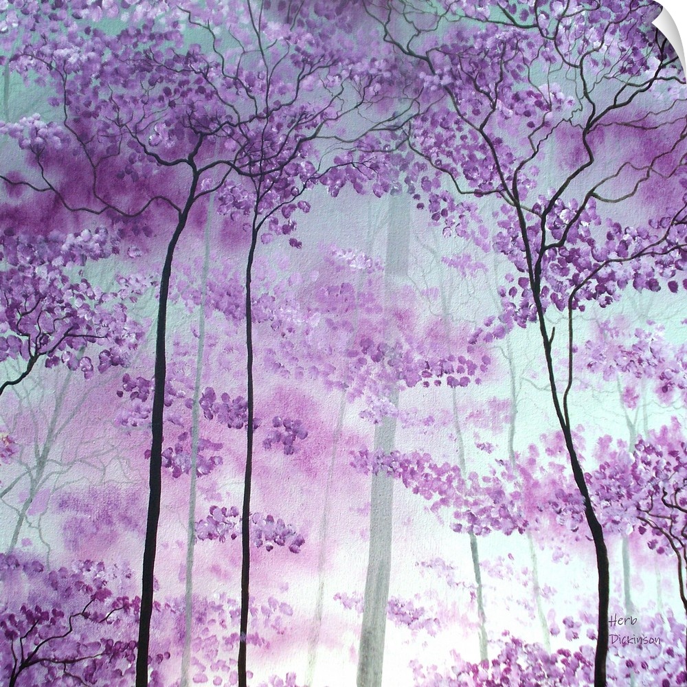 Representing the beauty of a misty morning forest. This painting will bring a peaceful tranquility to your home decor.