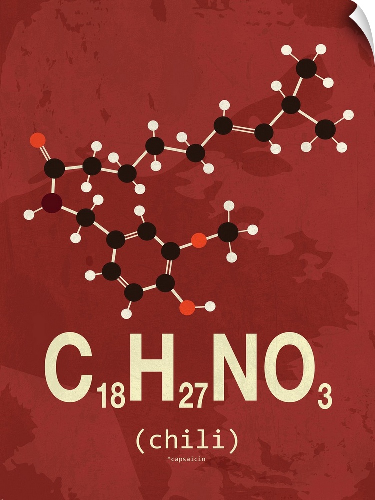 Graphic illustration of the chemical formula for chili.