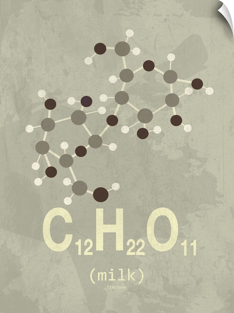 Graphic illustration of the chemical formula for Milk.