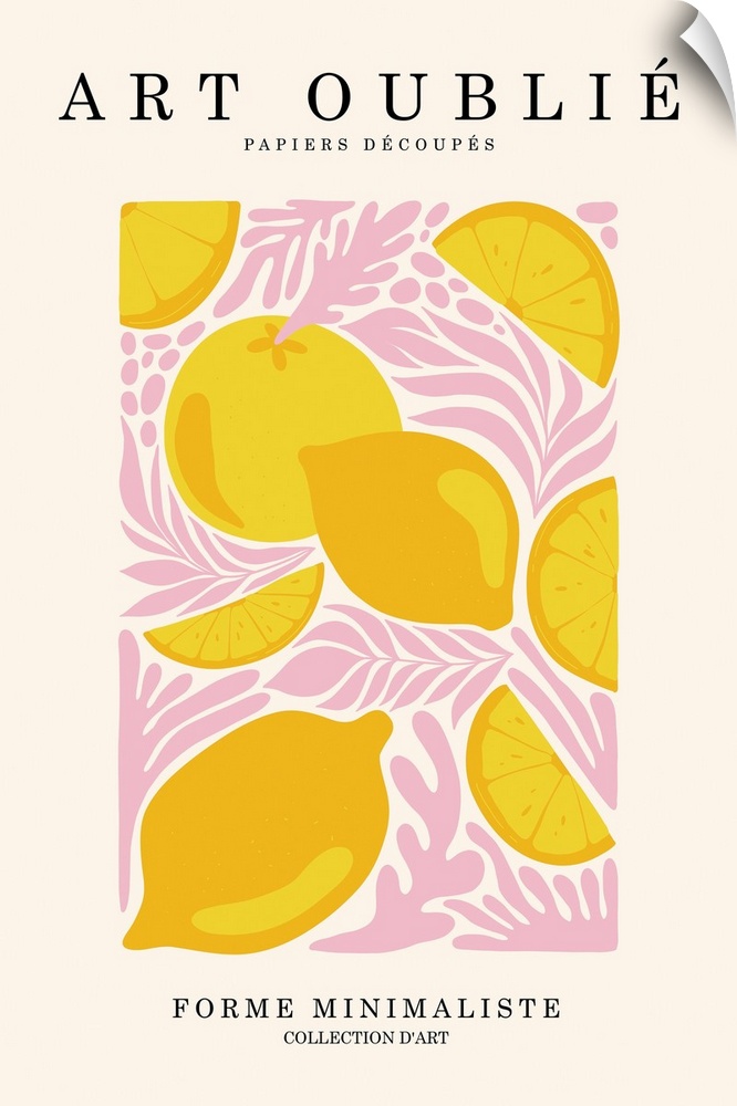 Pink Leaves And Lemons